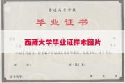 西藏大学毕业证样本图片