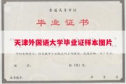 天津外国语大学毕业证样本图片