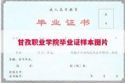甘孜职业学院毕业证样本图片