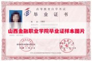 山西金融职业学院毕业证样本图片