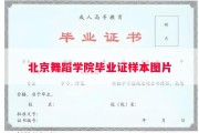 北京舞蹈学院毕业证样本图片
