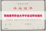 贵阳康养职业大学毕业证样本图片