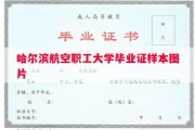 哈尔滨航空职工大学毕业证样本图片