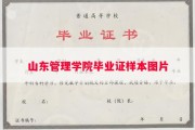 山东管理学院毕业证样本图片