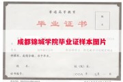 成都锦城学院毕业证样本图片