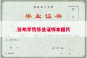 贺州学院毕业证样本图片