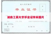 湖南工商大学毕业证样本图片