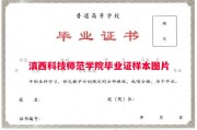 滇西科技师范学院毕业证样本图片