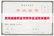 贵州健康职业学院毕业证样本图片
