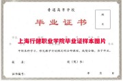 上海行健职业学院毕业证样本图片