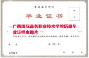广西国际商务职业技术学院历届毕业证样本图片