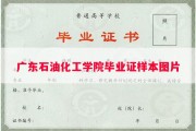 广东石油化工学院毕业证样本图片