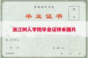 浙江树人学院毕业证样本图片