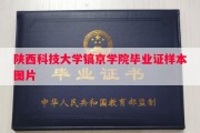 陕西科技大学镐京学院毕业证样本图片