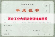 河北工业大学毕业证样本图片