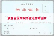 武昌首义学院毕业证样本图片