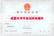 成都大学毕业证样本图片