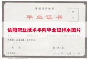 信阳职业技术学院毕业证样本图片