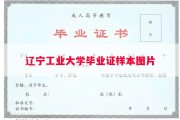 辽宁工业大学毕业证样本图片