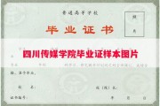 四川传媒学院毕业证样本图片