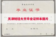 天津财经大学毕业证样本图片