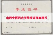 山西中医药大学毕业证样本图片