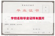 学校名称毕业证样本图片