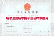 哈尔滨剑桥学院毕业证样本图片