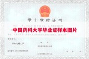 中国药科大学毕业证样本图片