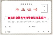 自贡职业技术学院毕业证样本图片