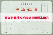 嘉兴职业技术学院毕业证样本图片