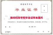 潍坊科技学院毕业证样本图片
