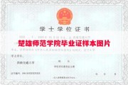 楚雄师范学院毕业证样本图片