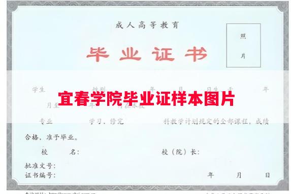 宜春学院毕业证样本图片