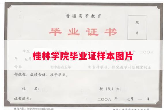 桂林学院毕业证样本图片