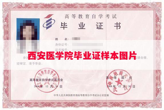 西安医学院毕业证样本图片