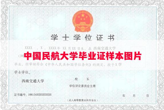 中国民航大学毕业证样本图片