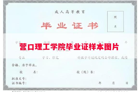 营口理工学院毕业证样本图片