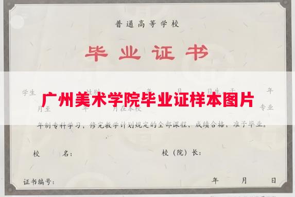 广州美术学院毕业证样本图片