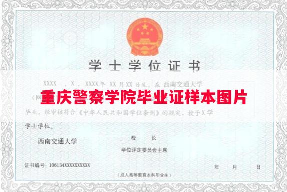 重庆警察学院毕业证样本图片