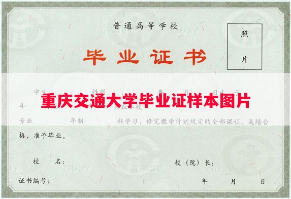 重庆交通大学毕业证样本图片