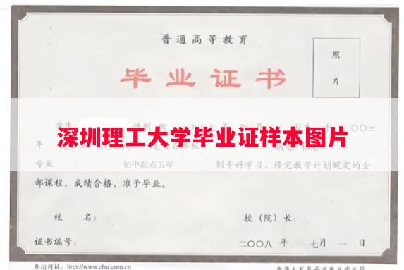 深圳理工大学毕业证样本图片