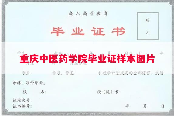 重庆中医药学院毕业证样本图片