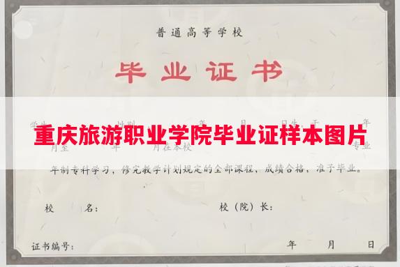 重庆旅游职业学院毕业证样本图片