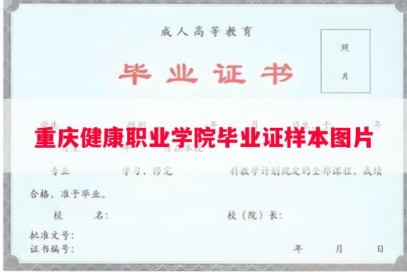重庆健康职业学院毕业证样本图片