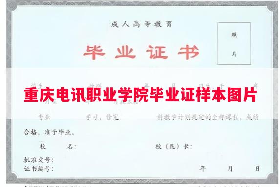 重庆电讯职业学院毕业证样本图片