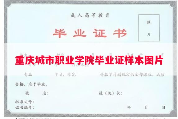 重庆城市职业学院毕业证样本图片