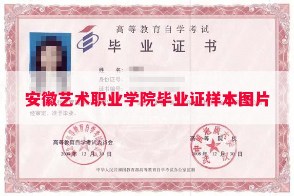 安徽艺术职业学院毕业证样本图片