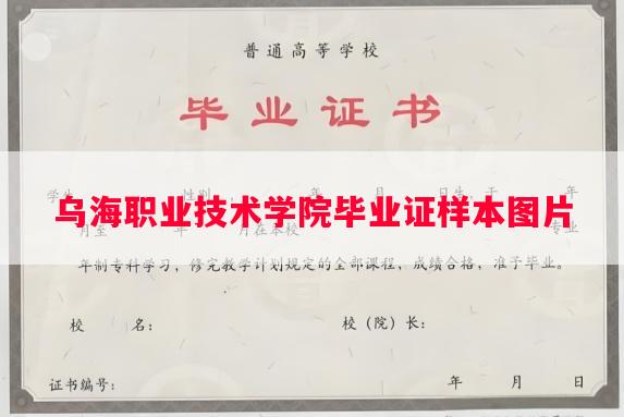 乌海职业技术学院毕业证样本图片