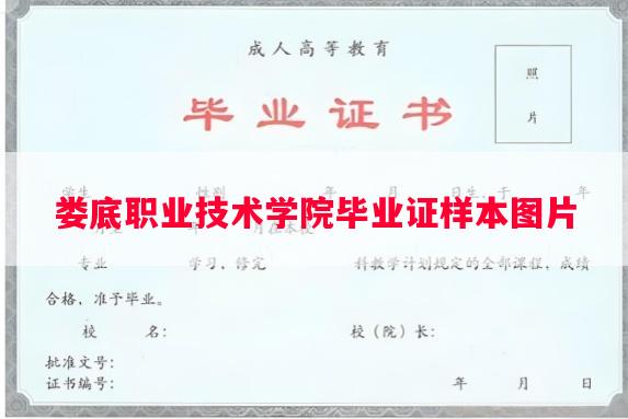 娄底职业技术学院毕业证样本图片